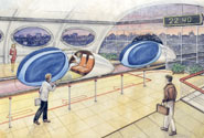Anatoly Yunitskiy - Sketch engineering design of transit passenger station for Utran