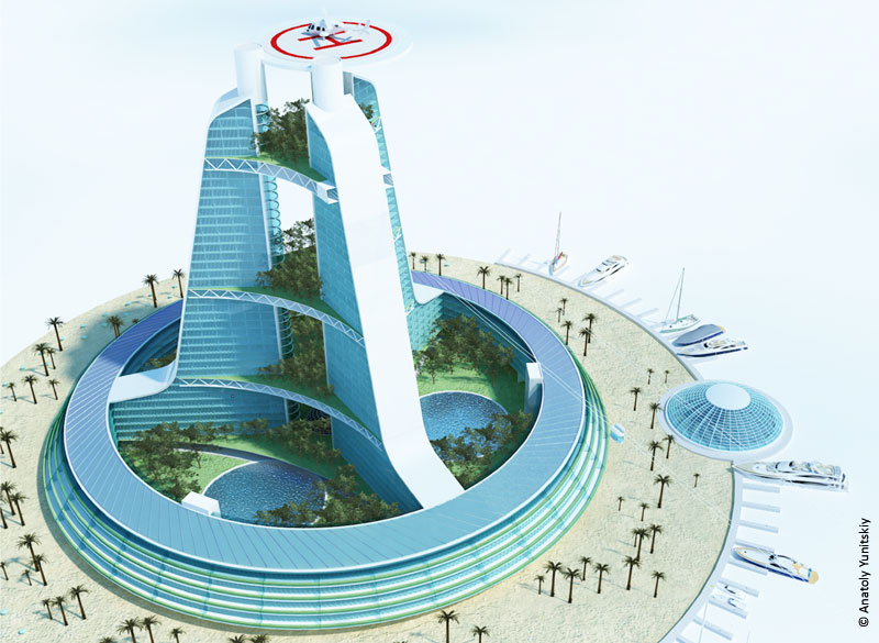 Multifunctional high-rise complex Island based on UST technologies