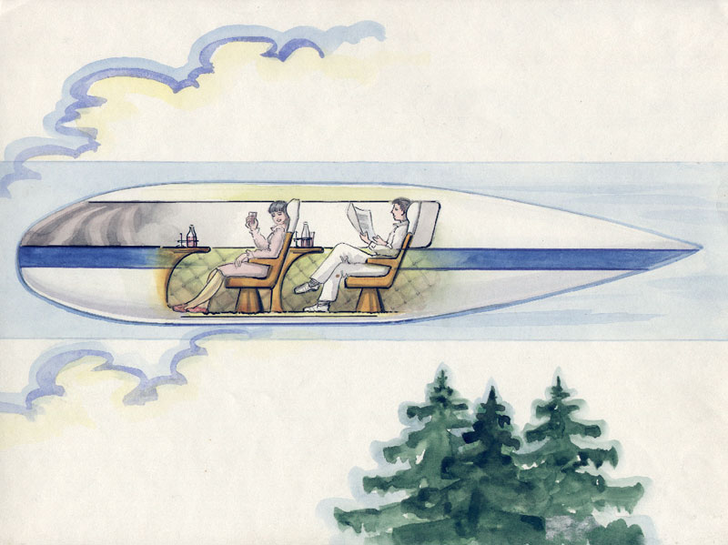 Anatoly Yunitskiy - sketch engineering design of a vehicle cabin