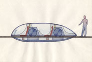Anatoly Yunitskiy - Sketch engineering design of a double-rail passenger capsule