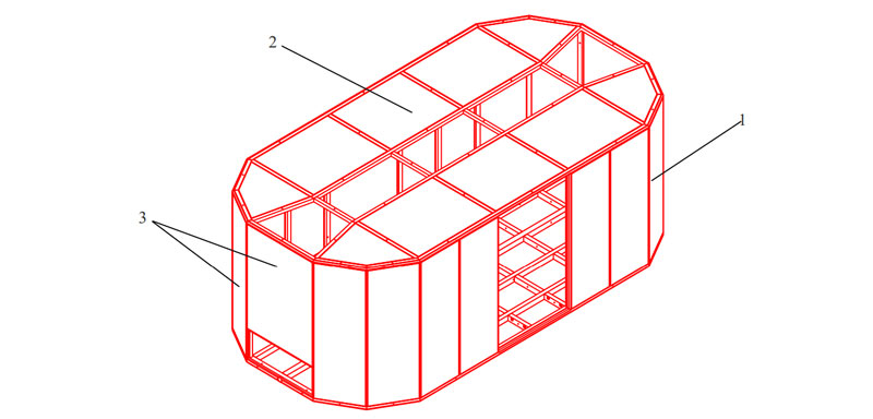 Design documentation for bodywork bearing frame of macro-unibus model U-362