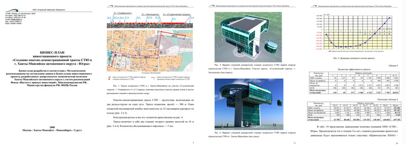 Business plan of the investment project: Creation of experimental and demonstration UST route in Khanty-Mansiysk