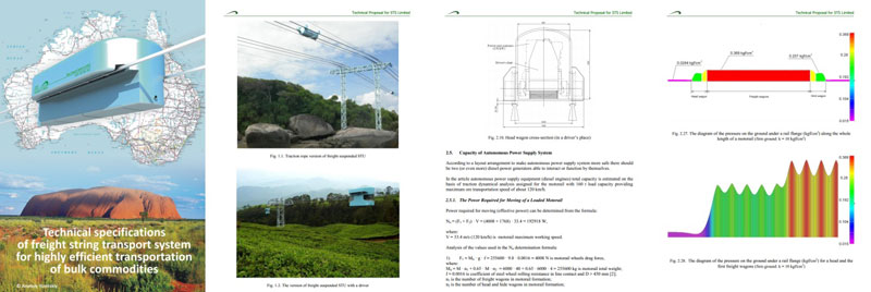 Technical specifications of freight string transport system for highly efficient transportation of bulk commodities
