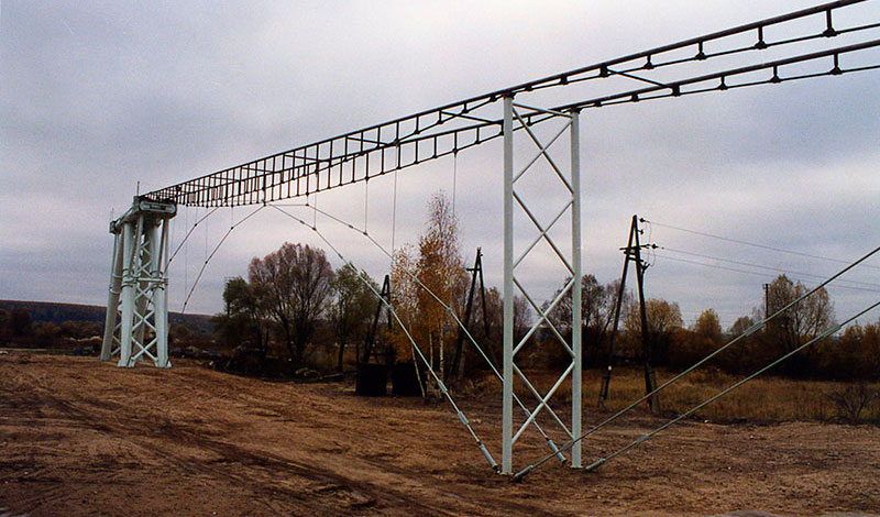First tests of 150 meter track structure at the UST test site were held in October 2001 in the town of Ozyory, Moscow region