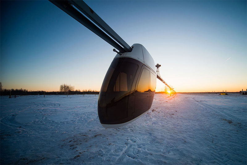 Испытания подвижного состава на тестовом участке SkyWay (г. Марьина Горка, Беларусь, зима 2016)
