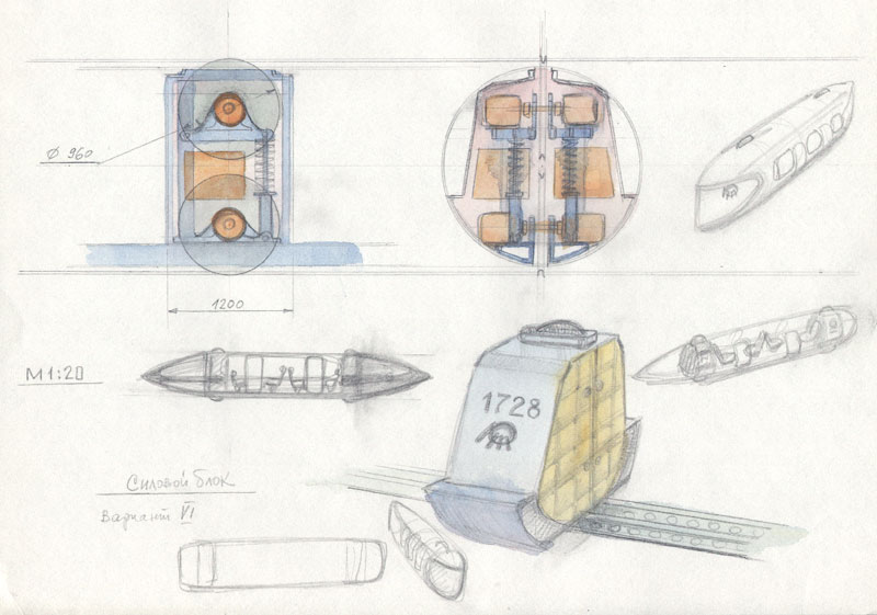 Anatoly Yunitskiy - development and layout of components of a rail car