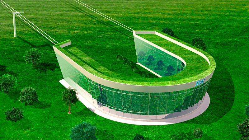 EcoTechnoPark object: anchor reversal support for suspended SkyWay