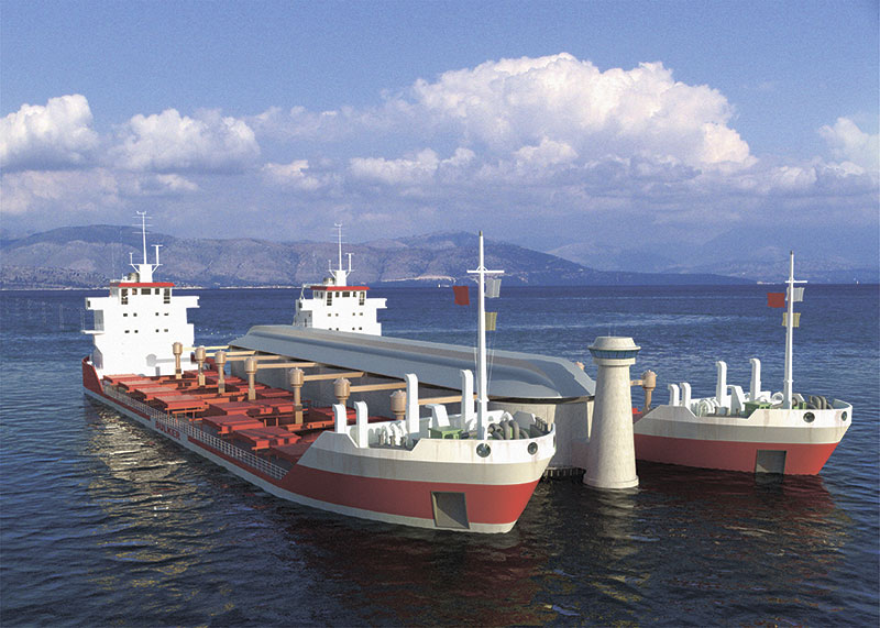 Advantages of using SkyWay: allows for the delivery of goods at the distance of 15-20 km from the coast without a considerable cost increase; makes it possible to deliver cargo to a seaport located in the area of natural depths (up to 50 meters), without dredging and shore protection works; a port and the SkyWay transport system compose an automated complex for the delivery of raw materials, which functions as a single logistics process